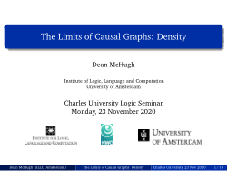 The Limits of Causal Graphs: Density (Charles University Logic Seminar)