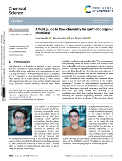 A field guide to flow chemistry for synthetic organic chemists