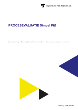 Procesevaluatie van de cultuursensitieve leefstijlinterventie Simpel Fit!