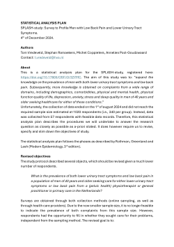 SPLASH: Statistical Analysis Plan