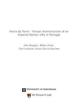 4DRL Report Series 11 - Horta da Torre – Virtual reconstruction of an Imperial Roman Villa in Portugal