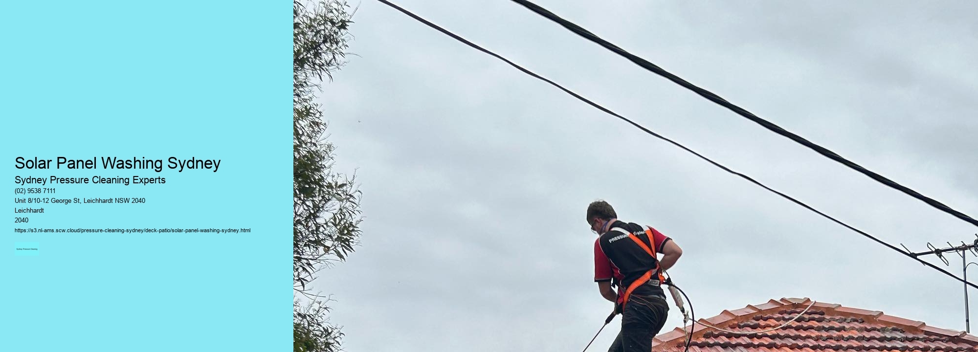 Solar Panel Washing Sydney