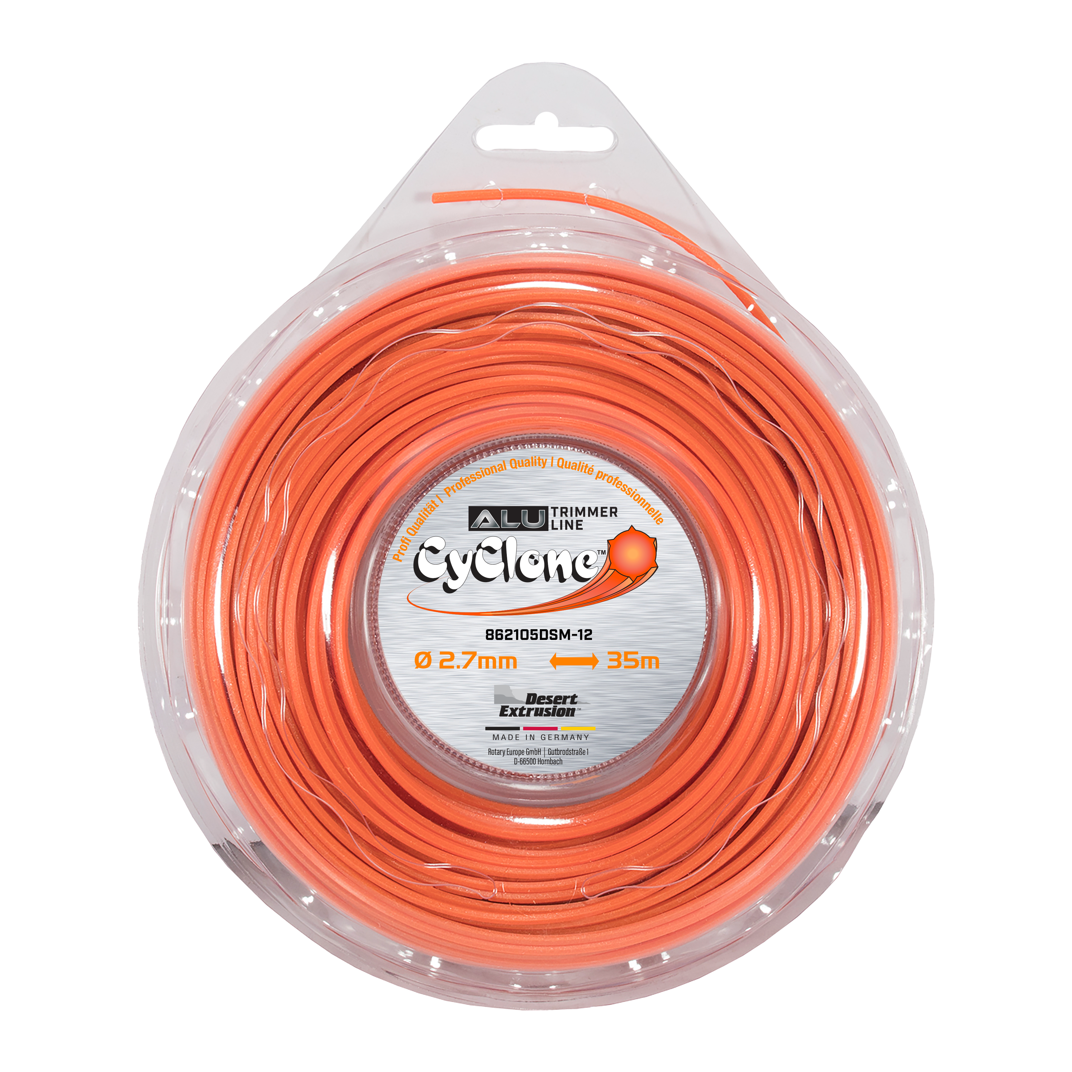 862105DSM-12-CYCLONE ALU/AL-862 .105"/2.7MM SMALL DONUT - HEXAGON SHAPE LINE