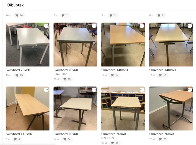 Möbelbibliotek Bord