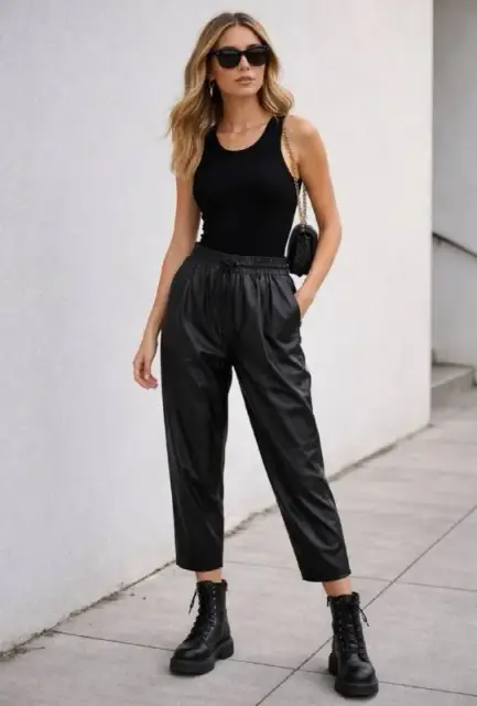 Черные брюки из искусственной кожи Zara — Тбилиси — 30 ₾