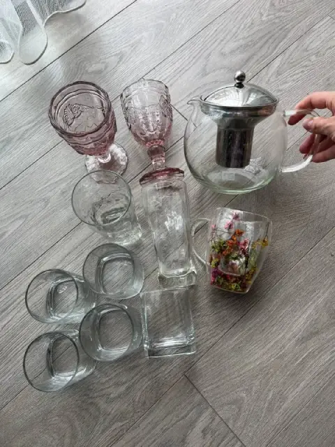 Стеклянная посуда: бокалы, стаканы, чайник — Батуми — 20 ₾