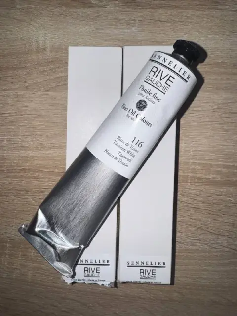 Sennelier Rive Gauche, 2шт, 200 мл, Titanium White (белила титановые), № 116. Запечатаны, в оригинальн — Tbilisi — 40 ₾