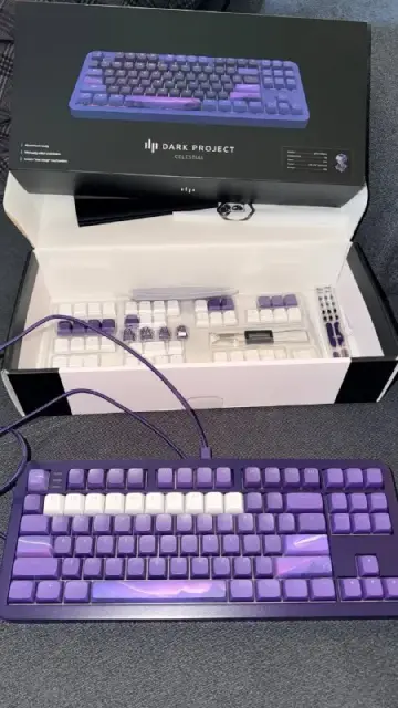 Dark Project ALU Celestial, фиолетовая механическая TKL-клавиатура в алюминиевом корпусе. Почти не п — Tbilisi — 190 ₾