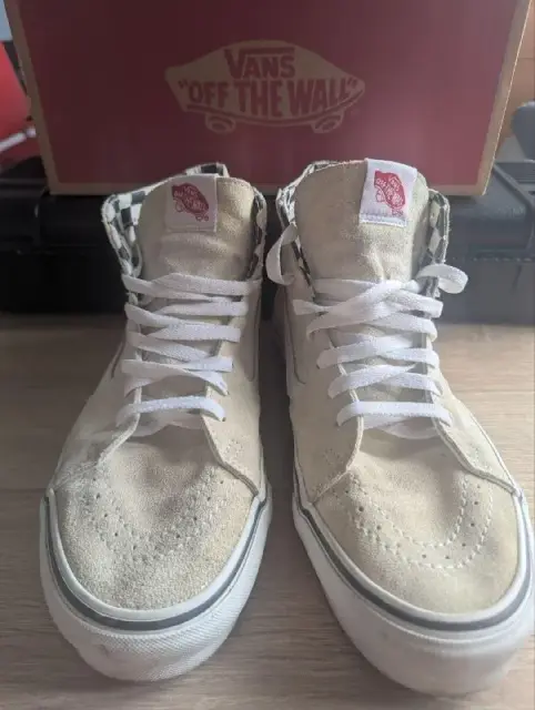 Vans Sk8-Hi (бежевые, шахматный принт) — Тбилиси — 50 ₾