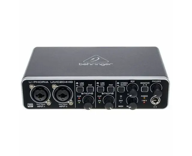 1. Аудиокарта Behringer U-Phoria UMC204HD (USB) + — нормальное состояние, 260 gel — Tbilisi — 260 ₾