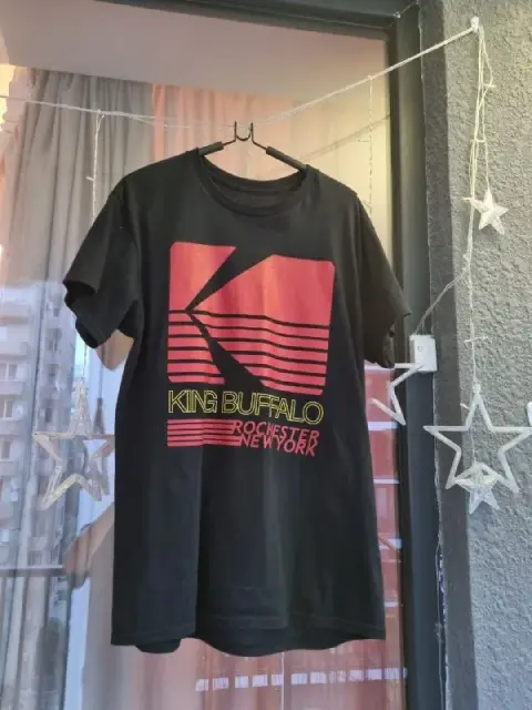 1. Чёрная футболка King Buffalo с крупным контрастным принтом Rochester New York. Размер One Size. 2 — Tbilisi — 20 ₾
