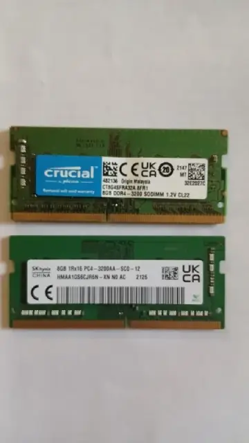 1. DDR4 8 GB 3200 SODIMM — 2 шт. (16 GB) — Тбилиси — 50 ₾