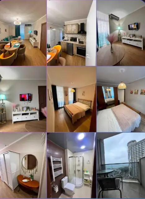 2 комнатная квартира, в доме премиум класса Towers, район ТЦ Гранд Молл, море через дорогу 🥰 — Батуми