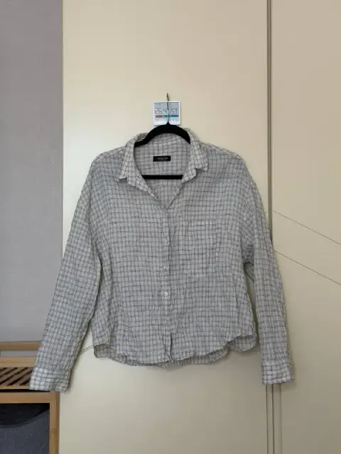Льняная укороченная рубашка Massimo Dutti размер L — Тбилиси — 60 ₾