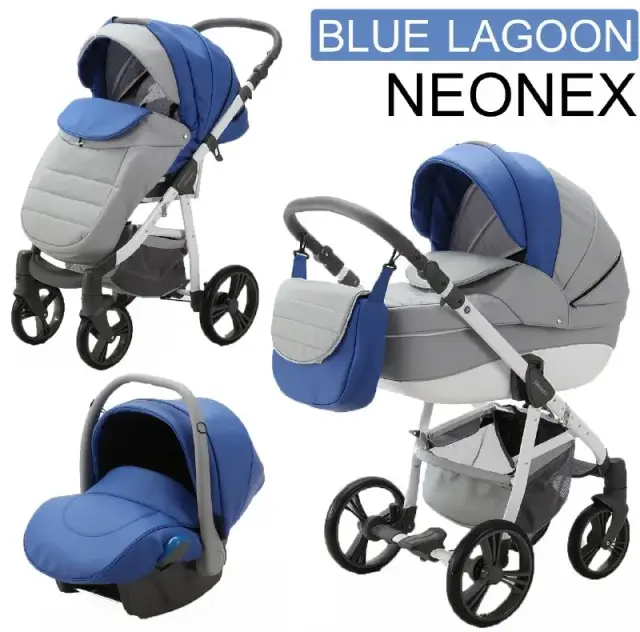Детская коляска Adamex Neonex 3 в 1 NG-SD3 + автокресло — Тбилиси — 2 500 ₾