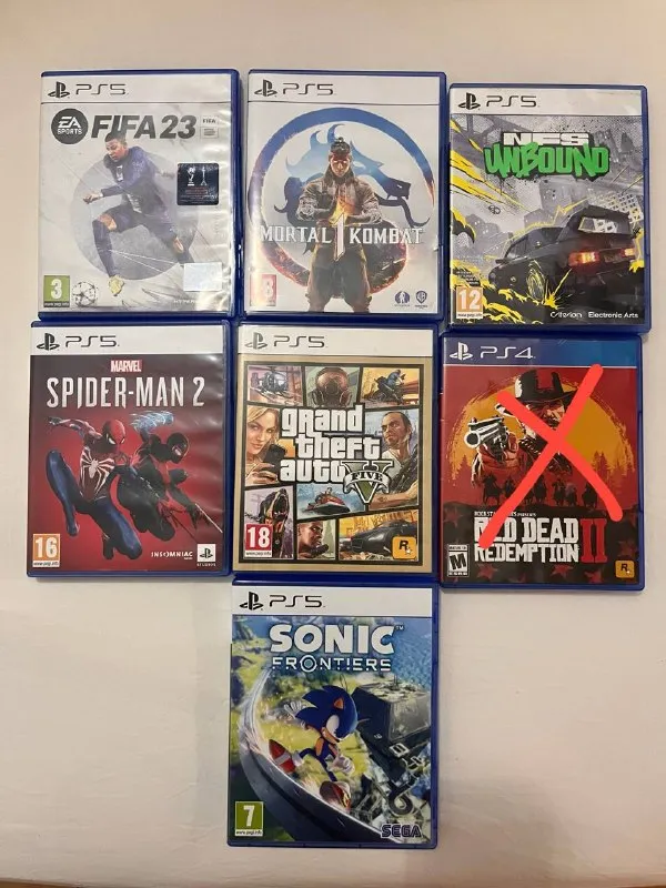 Диски с играми для PS5
