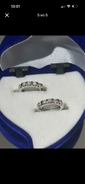 Серьги из белого золота 14K с бриллиантами — Батуми — 600 $