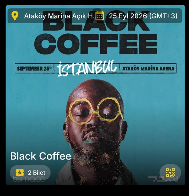 2 билета на Black Coffee Front Stage — Стамбул
