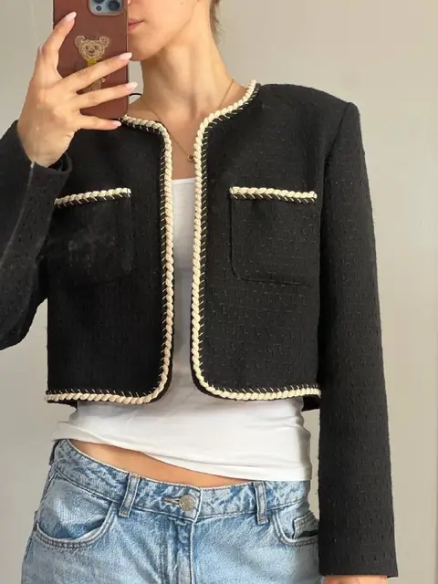 Твидовый укороченый жакет Koton с карманами — Тбилиси — 40 ₾