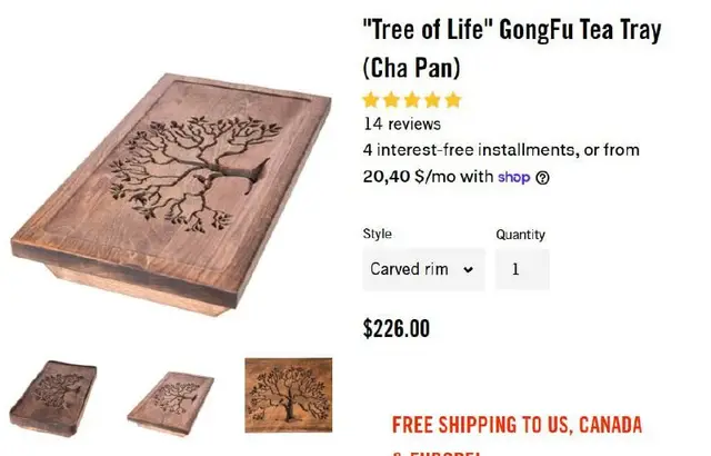 Tree of Life GongFu Tea Tray — Батуми — 99 $