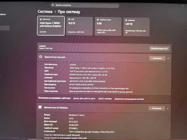 Ноутбук Lenovo legion 7 — Батуми — 2 200 ₾