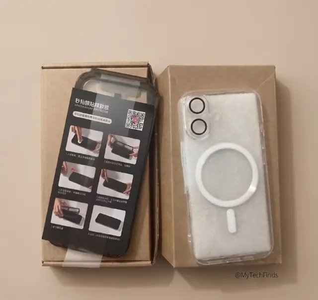 Прозрачный чехол с magsafe и стекло с аппликатором на iphone 16 — Батуми — 20 ₾