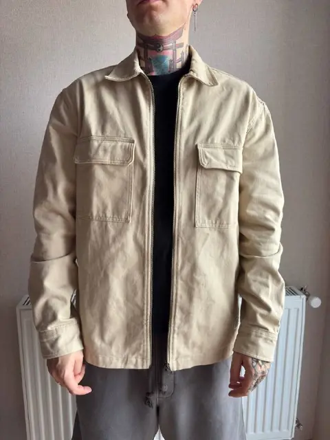 Бежевая хлопковая куртка-рубашка H&M — Тбилиси — 30 ₾