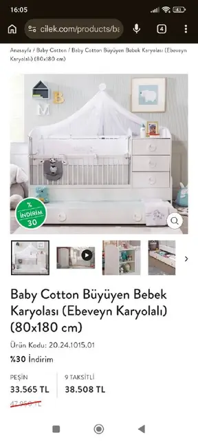 Детский набор мебели Çilek Furniture Baby Cotton — Анталия — 15 000 ₺