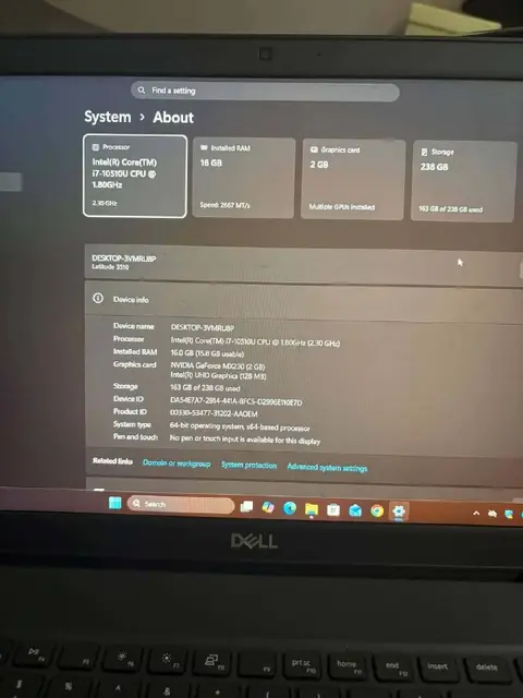 Laptop with i7 10th ddr4 16gb ram 240gb ssd — Батуми — 650 ₾