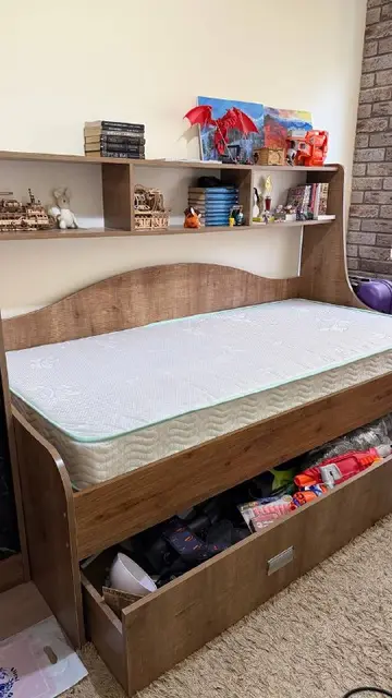 Кровать одноместная с полочками и коробом — Анталия — 4 000 ₺