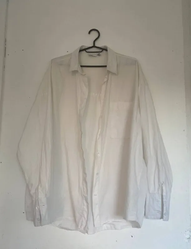 Хлопковая белая рубашка ASOS