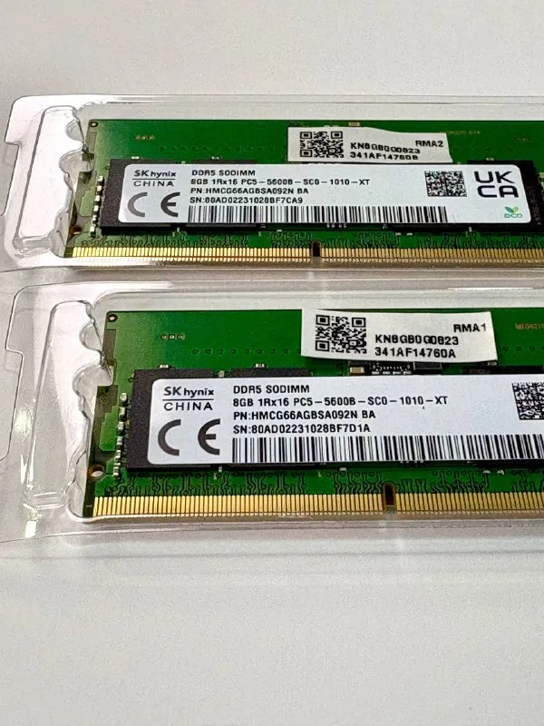 SK hynix DDR5 SO-DIMM 5600 MT/s 1Rx16 8ГБ x2