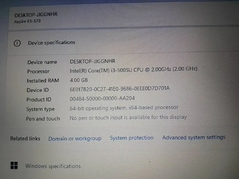 Ноутбук acer aspire e5-573