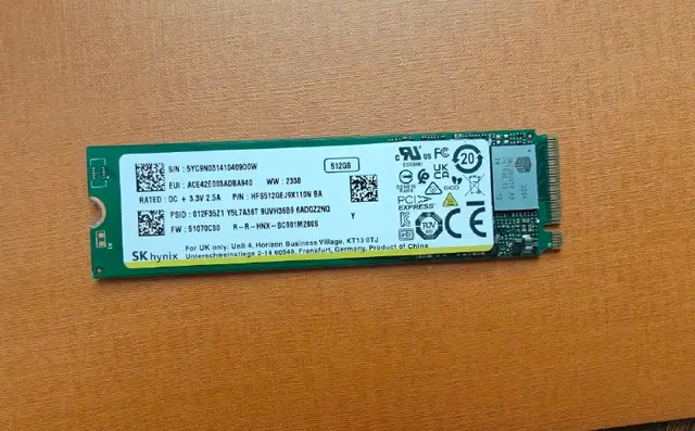 NVMe M.2 SSD 512 GB — SK hynix BC711 — Тбилиси — 200 ₾