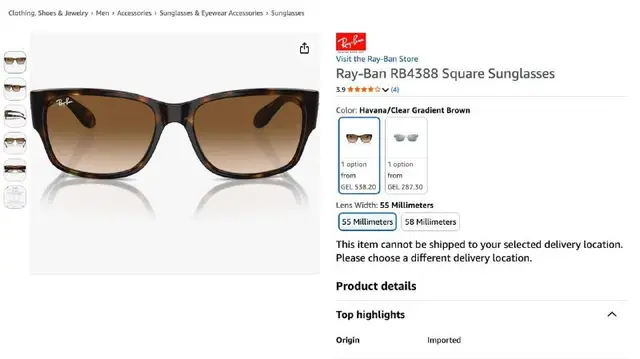 Очки Ray-Ban (RB4388) — Тбилиси — 500 ₾