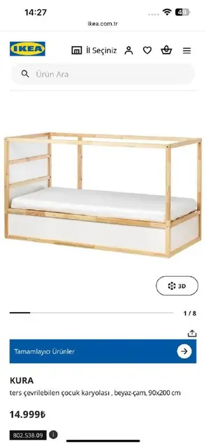 Кровать Ikea (Kura) — Antalya — 7,000 ₺