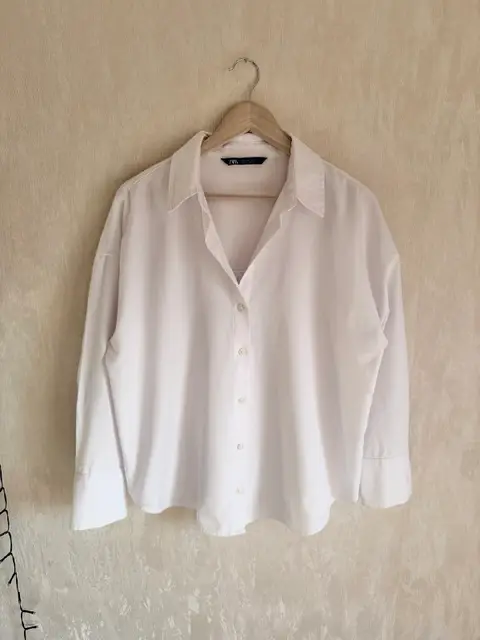 Рубашка белая ZARA (плетение оксфорд) — Тбилиси — 20 ₾