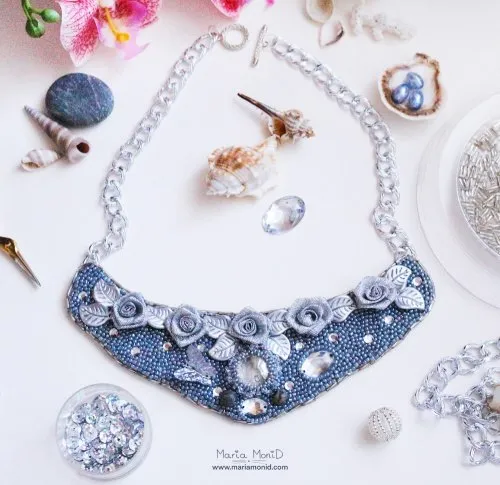 Колье Silver Rose