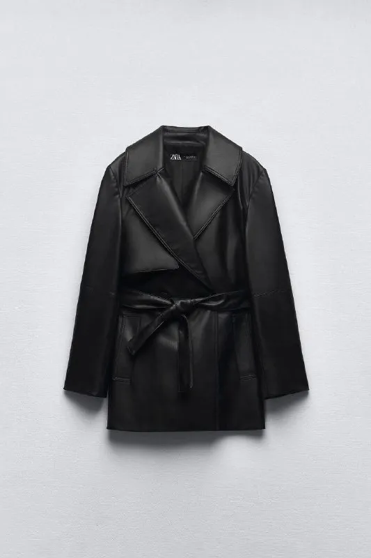 Кожаны тренч Zara