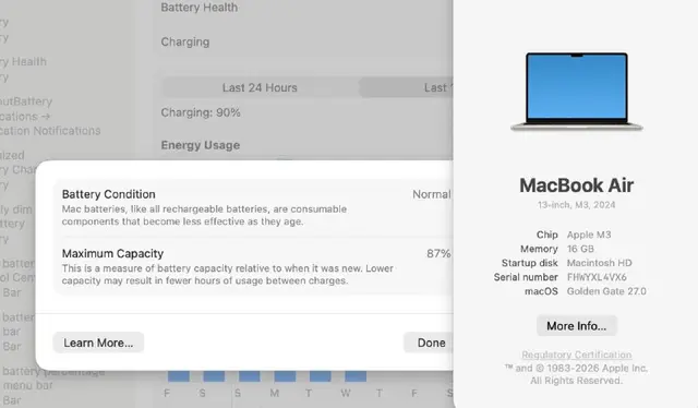 MacBook Air M3 13» 16 GB / 512 GB — Тбилиси — 1 050 $