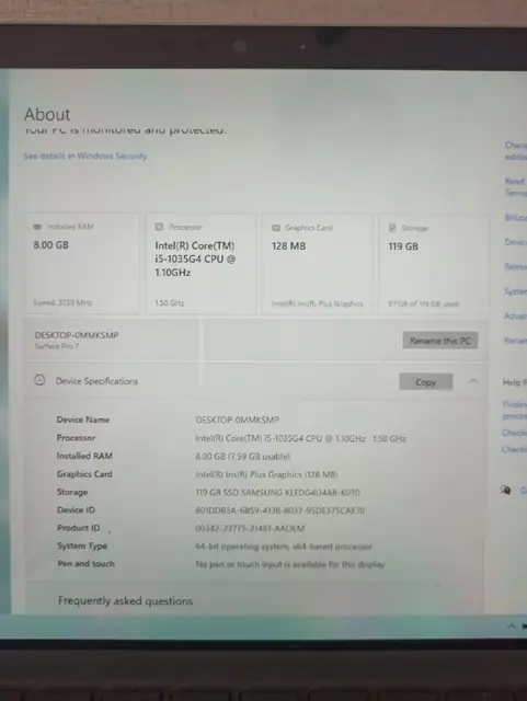 Microsoft Surface Pro 7 — Тбилиси — 400 ₾