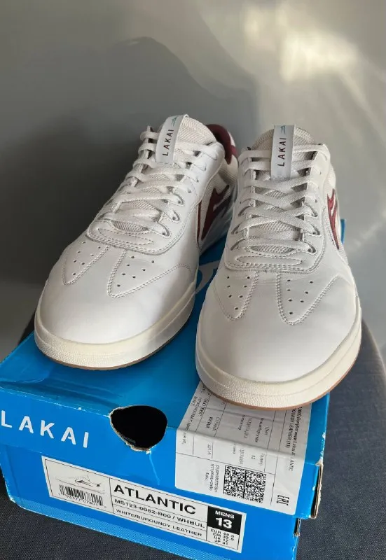 Кроссовки Lakai Atlantic WHITE/BURGUNDY LEATHER