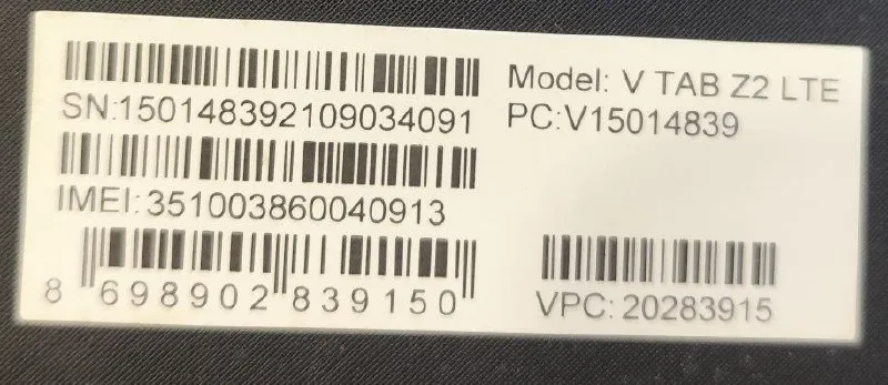 Vestel V Tab Z2 LTE