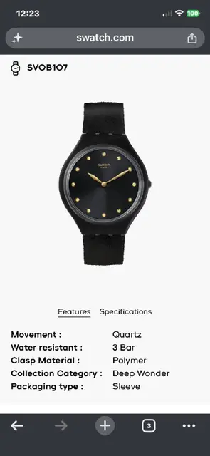 Швейцарские часы Swatch SKINORA SVOB107 — Батуми — 180 ₾