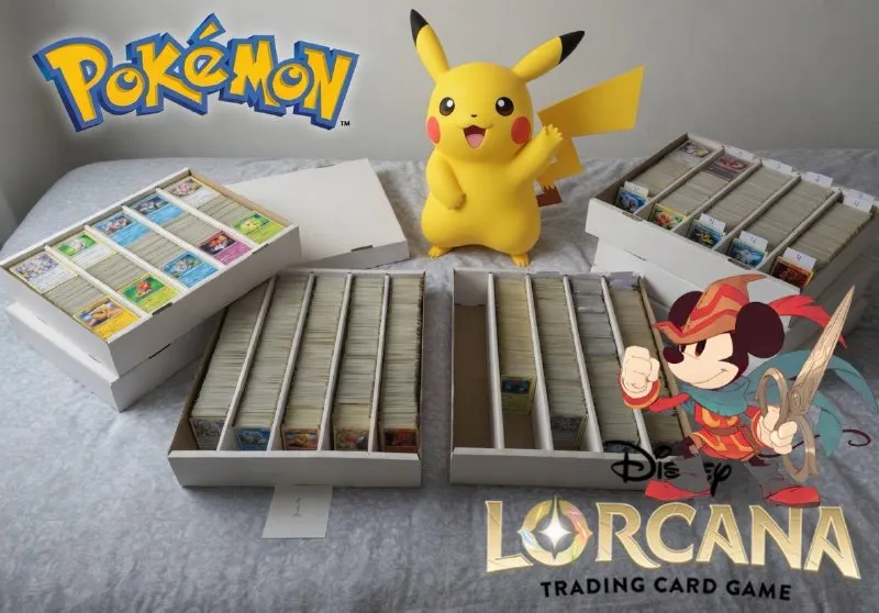 Коллекционные карточки Pokemon + disney Lorcana