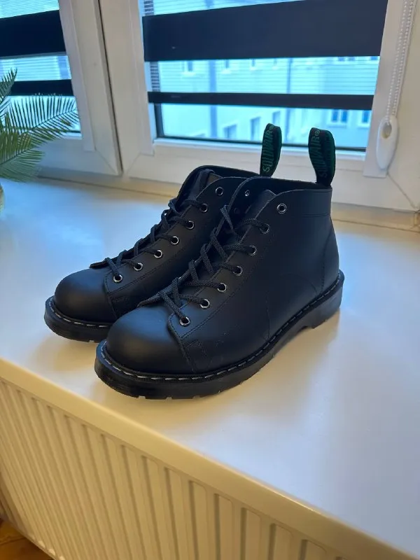 Ботинки Solovair Black Greasy 7 Eye Monkey Boot