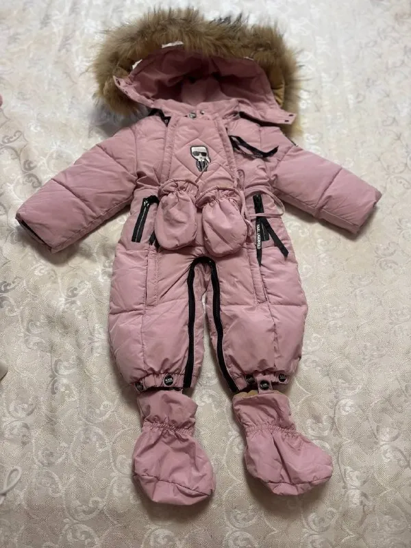 Теплый зимний комбинезон