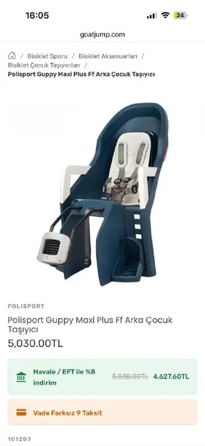 Polisport Guppy Maxi Plus Ff Arka Çocuk Taşıyıcı — Анталия — 3 000 ₺