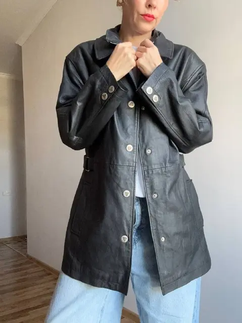 Винтажное кожаное пальто — Тбилиси — 150 ₾
