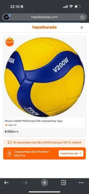Mikasa v200w — Istanbul — 3,000 ₺